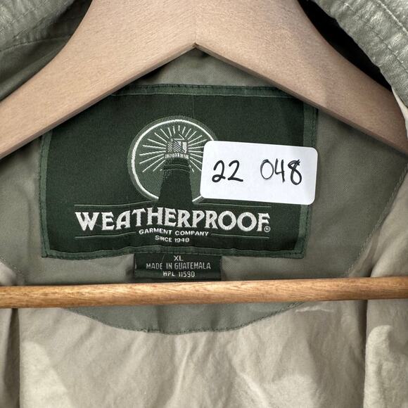 Weatherproof Jacket Men's XL Lightweight Green Zip Bomber Coat Casual Outdoor - Picture 12 of 12